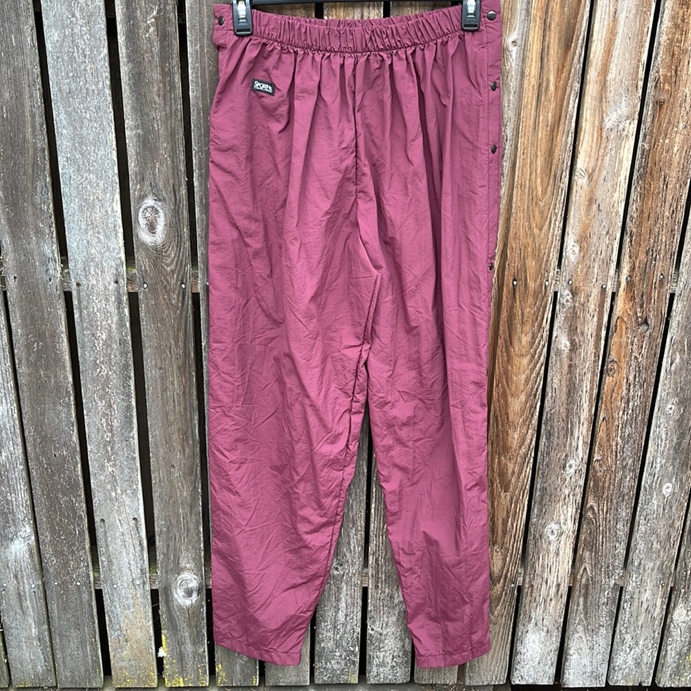 Sporthill Side Snap Pants XL Men’s Burgundy Eugene Oregon Sport Outdoor Y2K Vtg